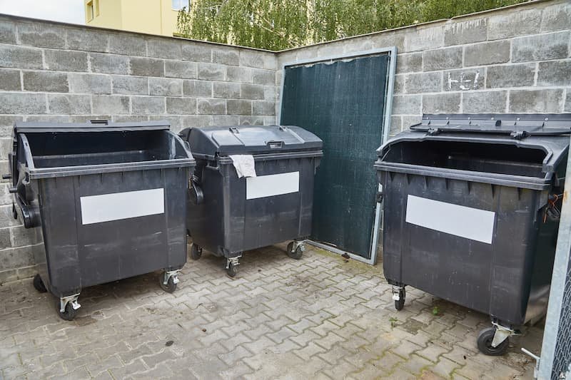cleaning dumpster
