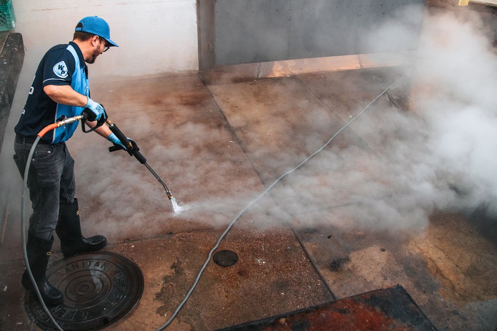 power wash dumpster