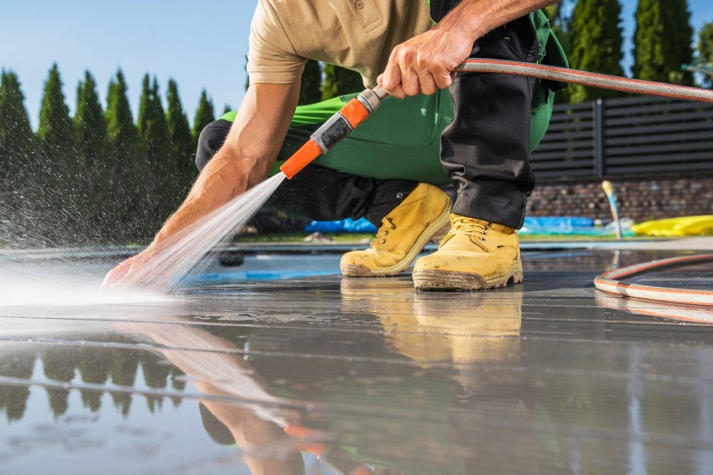 pool deck power washing